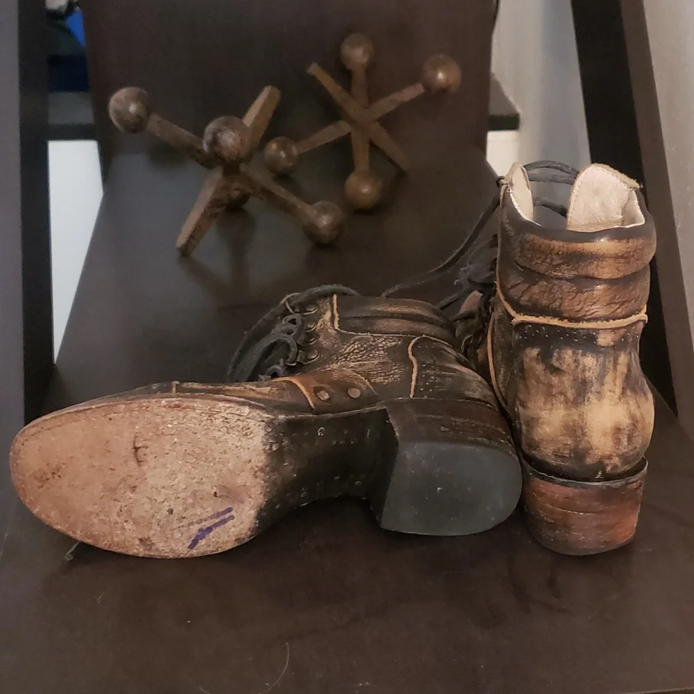 Freebird by Steven Gage Combat Boots Black 6 - Picture 6 of 6